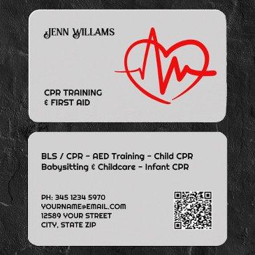 certified cpr instructor custom qr business invitations