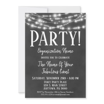 chalkboard corporate party invitation