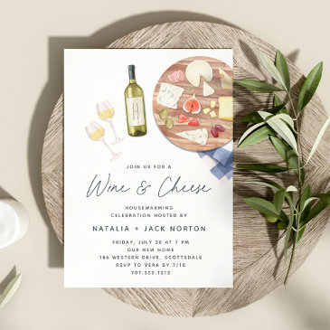 charcuterie board wine & cheese housewarming party invitation