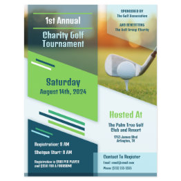 Small Charity Golf Tournament Flyer Front View