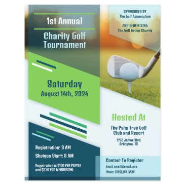 charity golf tournament flyer