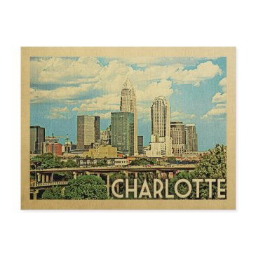 charlotte north carolina vintage travel postinvitations