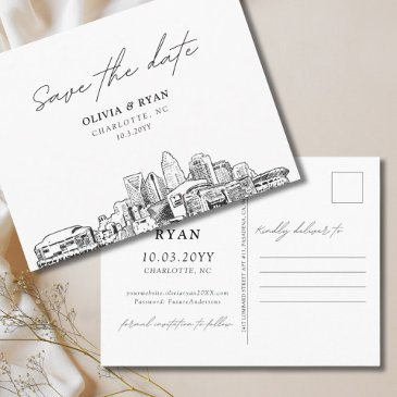 charlotte save the date postinvitations wedding