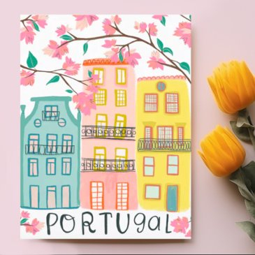 charming portugal houses handmade artwork custom postinvitations