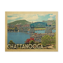 Small Chattanooga Tennessee Vintage Travel Postinvitations Front View