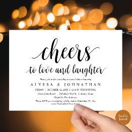 Small Cheers To Love And Laughter, Wedding Rehearsal Invitation Front View