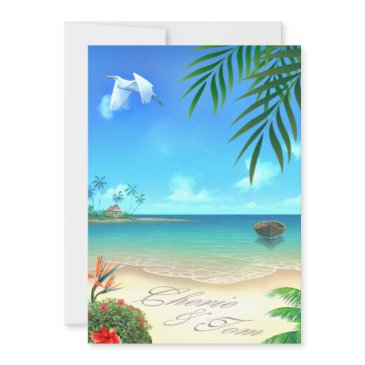 cherie & tom exotic beach ::custom:: invitation