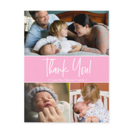 Small Cherished Moments: Customizable Baby Thank You Pho Announcement Postinvitations Front View