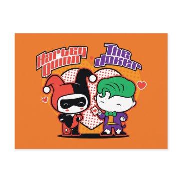 chibi harley quinn & chibi joker hearts postinvitations