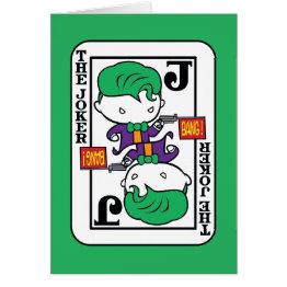 Small Chibi Joker Playing Invitations Front View