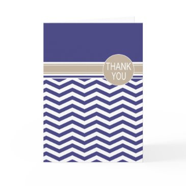 chic chevron monogram | navy thank you