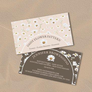 chic daisy flower pattern botanical baby sitter business invitations