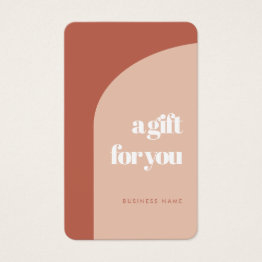 Small Chic Peach Terracotta Arch Gift Certificate Front View