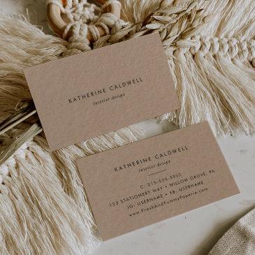chic typography kraft paper business invitations
