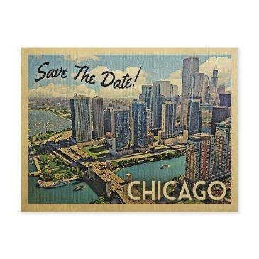 chicago save the date illinois announcement postinvitations