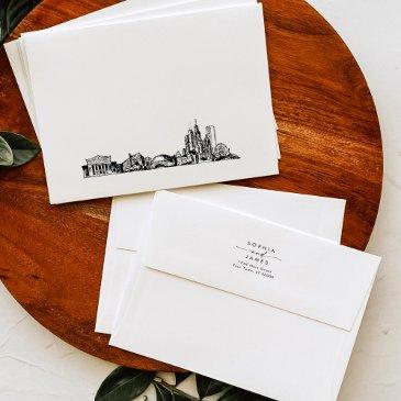 chicago skyline wedding cityscape envelope