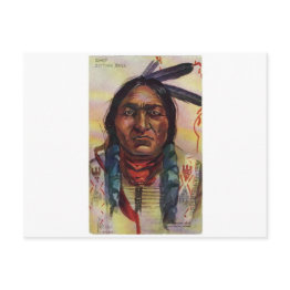 Small Chief Sitting Bull Postinvitations Front View