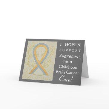 childhood brain cancer awareness ribbon note invitations