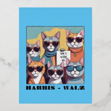 childless cat lady childless cat ladies for kamal foil holiday postinvitations