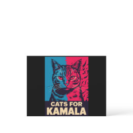 Small Childless Cat Lady Is Voting Kamala Harris 2024 Postinvitations Front View