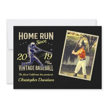childs little league baseball birthday invitation
