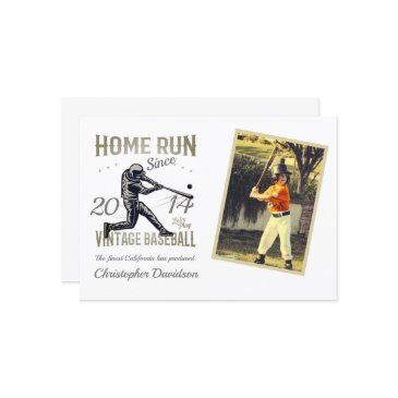 childs little league baseball birthday invitation