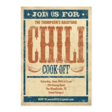 chili cook off invitations