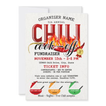 chili cookoff cook off fundraiser community party invitation
