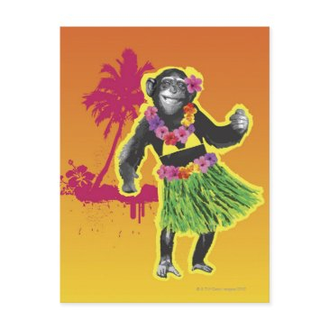chimpanzee hula dancing postinvitations