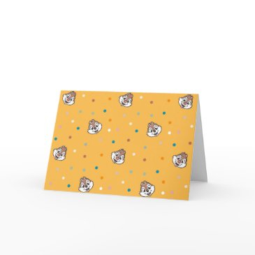 chip and dale polka dot pattern invitations