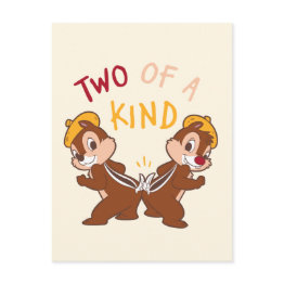 Small Chip 'n Dale Two Of A Kind Postinvitations Front View