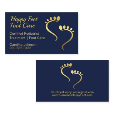 chiropodist podiatrist pedicure foot care navy business invitations