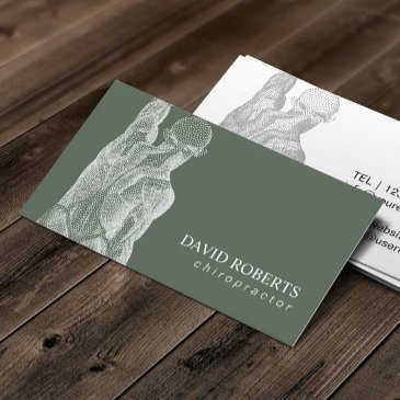 chiropractic chiropractor massage spa sage green business invitations