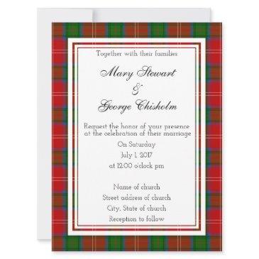 chisholm scottish wedding invitation