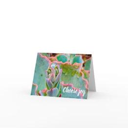 Small Choose Joy Note Invitations Front View