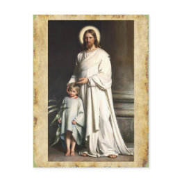 Small Christ Blessing The Little Child Postinvitations Front View