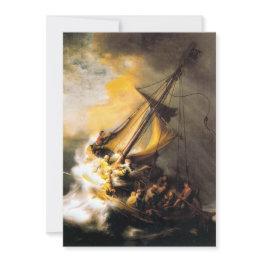 Small Christ In The Storm On Sea Of Galilee- Rembrandt Front View