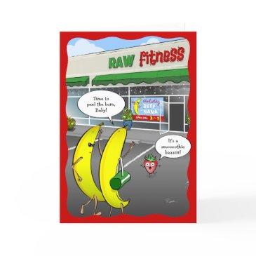 christmas banana funny holiday invitations