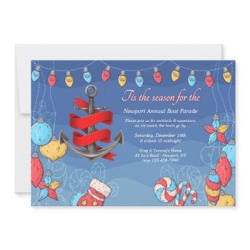 christmas boat parade invitation