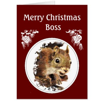 christmas boss, from the bunch of nuts -squirrel invitations