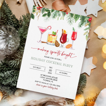 christmas cocktail party invitation