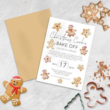 christmas cookie bake off party invitation