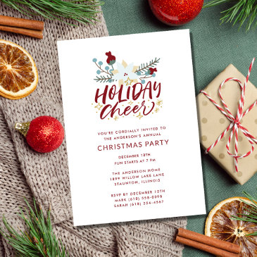 christmas holiday party holiday cheer invitation