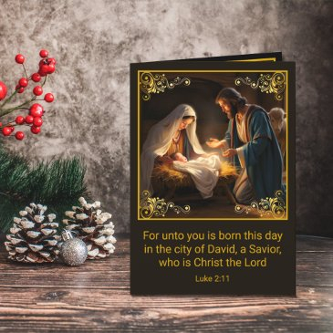 christmas nativity holy family religious holiday invitations
