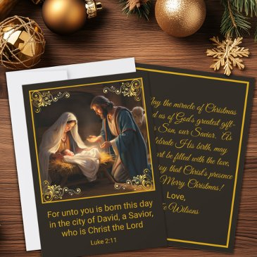 christmas nativity holy family religious holiday invitations