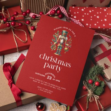 christmas nutcracker christmas party invitation