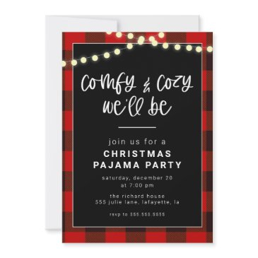 christmas pajama party invitation