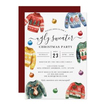 christmas party ugly sweater invitation