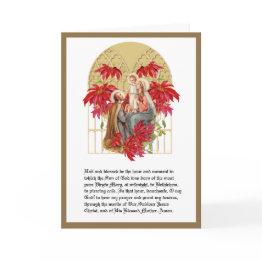 Small Christmas Religious St. Andrew Novena Holy Family Holiday Invitations Front View