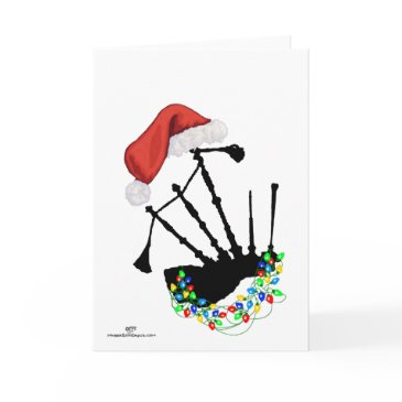 christmas scottish highland bagpipes invitations